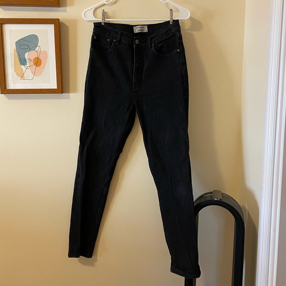 Reformation black skinny jeans sz 28